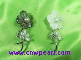 beautiful freshwater pearl brooches with 18K GP mountings